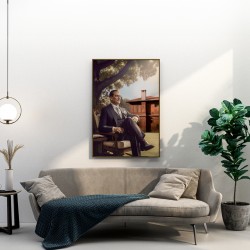 M.K.ATATÜRK Metal Çerçeveli Cam Tablo Seti