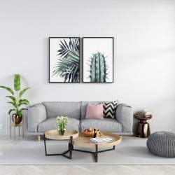 Kaktüsüm Metal Çerçeveli Cam Tablo Seti