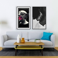 “Allah” ve “Muhammed” (s.a.v) isimlerinin yer aldığı Metal Çerçeveli Cam Tablo