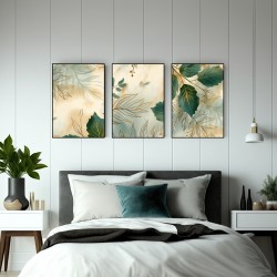 Son Yaprak Metal Çerçeveli Cam Tablo Seti Hakkında