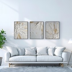 Melinam Metal Çerçeveli Cam Tablo Seti